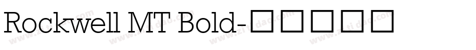 Rockwell MT Bold字体转换